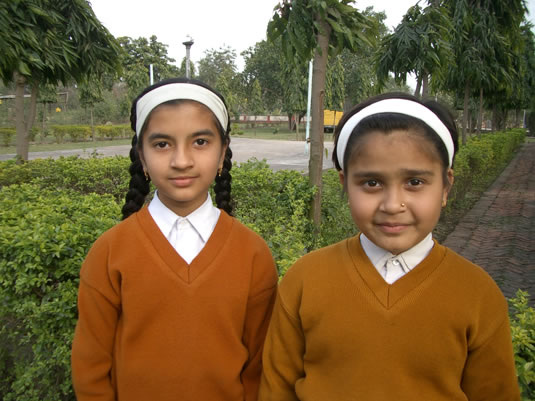 Students at Maharishi Vidya Mandir primary school